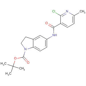 689143-37-1  1H-Indole-1-carboxylic acid,5-[[(2-chloro-6-methyl-3-pyridinyl)carbonyl]amino]-2,3-dihydro-,1,1-dimethylethyl ester