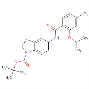 689161-24-8  1H-Indole-1-carboxylic acid,2,3-dihydro-5-[[4-methyl-2-(1-methylethoxy)benzoyl]amino]-,1,1-dimethylethyl ester