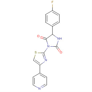 692874-59-2  2,4-Imidazolidinedione, 5-(4-fluorophenyl)-3-[4-(4-pyridinyl)-2-thiazolyl]-