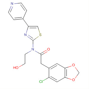 692877-96-6  1,3-Benzodioxole-5-acetamide,6-chloro-N-(2-hydroxyethyl)-N-[4-(4-pyridinyl)-2-thiazolyl]-