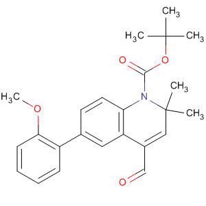 666726-70-1  1(2H)-Quinolinecarboxylic acid,4-formyl-6-(2-methoxyphenyl)-2,2-dimethyl-, 1,1-dimethylethyl ester 666726-70-1  1(2H)-Quinolinecarboxylic acid,4-formyl-6-(2-methoxyphenyl)-2,2-dimethyl-, 1,1-dimethylethyl ester