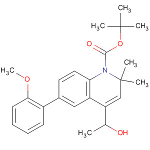 666726-71-2  1(2H)-Quinolinecarboxylic acid,4-(1-hydroxyethyl)-6-(2-methoxyphenyl)-2,2-dimethyl-, 1,1-dimethylethylester 666726-71-2  1(2H)-Quinolinecarboxylic acid,4-(1-hydroxyethyl)-6-(2-methoxyphenyl)-2,2-dimethyl-, 1,1-dimethylethylester