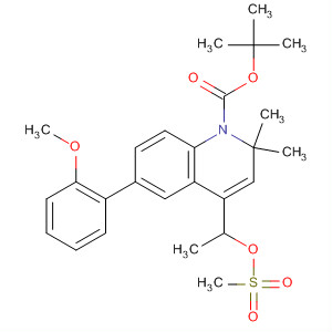 666726-88-1  1(2H)-Quinolinecarboxylic acid,6-(2-methoxyphenyl)-2,2-dimethyl-4-[1-[(methylsulfonyl)oxy]ethyl]-,1,1-dimethylethyl ester