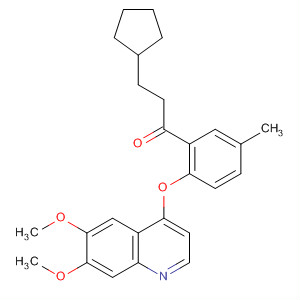 666729-75-5  1-Propanone,3-cyclopentyl-1-[2-[(6,7-dimethoxy-4-quinolinyl)oxy]-5-methylphenyl]-