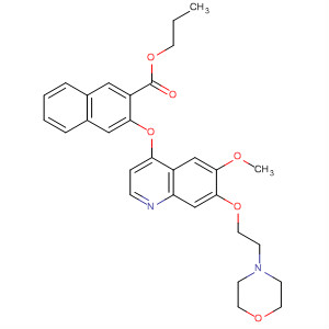 666732-62-3  2-Naphthalenecarboxylic acid,3-[[6-methoxy-7-[2-(4-morpholinyl)ethoxy]-4-quinolinyl]oxy]-, propyl ester