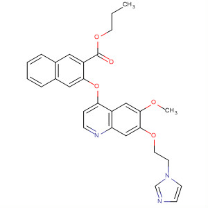 666732-64-5  2-Naphthalenecarboxylic acid,3-[[7-[2-(1H-imidazol-1-yl)ethoxy]-6-methoxy-4-quinolinyl]oxy]-, propylester