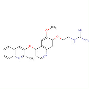 666733-21-7  Guanidine,[2-[[6-methoxy-4-[(2-methyl-3-quinolinyl)oxy]-7-quinolinyl]oxy]ethyl]-