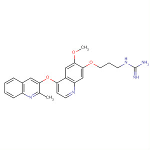 666733-42-2  Guanidine,[3-[[6-methoxy-4-[(2-methyl-3-quinolinyl)oxy]-7-quinolinyl]oxy]propyl]-