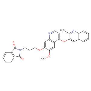 666733-45-5  1H-Isoindole-1,3(2H)-dione,2-[3-[[6-methoxy-4-[(2-methyl-3-quinolinyl)oxy]-7-quinolinyl]oxy]propyl]-