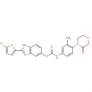 666817-12-5  1H-Benzimidazole-5-acetamide,2-(5-chloro-2-thienyl)-N-[3-methyl-4-(3-oxo-4-morpholinyl)phenyl]-