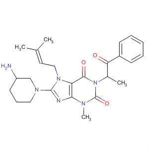668268-73-3  1H-Purine-2,6-dione,8-(3-amino-1-piperidinyl)-3,7-dihydro-3-methyl-7-(3-methyl-2-butenyl)-1-(1-methyl-2-oxo-2-phenylethyl)-