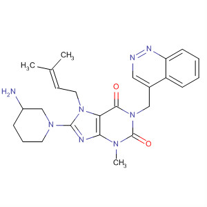 668268-92-6  1H-Purine-2,6-dione,8-(3-amino-1-piperidinyl)-1-(4-cinnolinylmethyl)-3,7-dihydro-3-methyl-7-(3-methyl-2-butenyl)-
