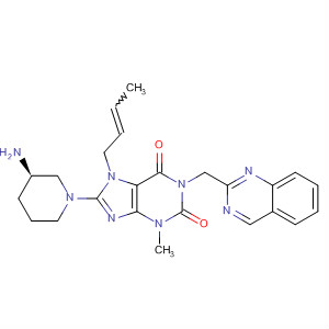 668269-53-2  1H-Purine-2,6-dione,8-[(3R)-3-amino-1-piperidinyl]-7-(2E)-2-butenyl-3,7-dihydro-3-methyl-1-(2-quinazolinylmethyl)-