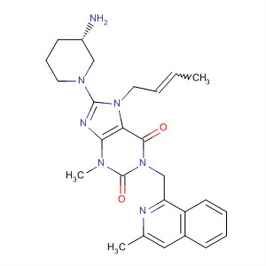 668269-55-4  1H-Purine-2,6-dione,8-[(3S)-3-amino-1-piperidinyl]-7-(2E)-2-butenyl-3,7-dihydro-3-methyl-1-[(3-methyl-1-isoquinolinyl)methyl]-