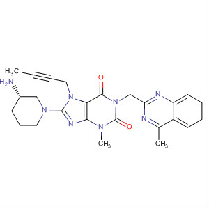 668270-11-9  1H-Purine-2,6-dione,8-[(3S)-3-amino-1-piperidinyl]-7-(2-butynyl)-3,7-dihydro-3-methyl-1-[(4-methyl-2-quinazolinyl)methyl]-