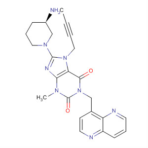 668271-38-3  1H-Purine-2,6-dione,8-[(3R)-3-amino-1-piperidinyl]-7-(2-butynyl)-3,7-dihydro-3-methyl-1-(1,5-naphthyridin-4-ylmethyl)-
