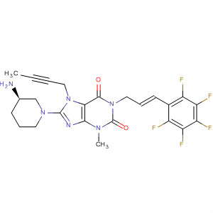 668271-39-4  1H-Purine-2,6-dione,8-[(3R)-3-amino-1-piperidinyl]-7-(2-butynyl)-3,7-dihydro-3-methyl-1-[(2E)-3-(pentafluorophenyl)-2-propenyl]-