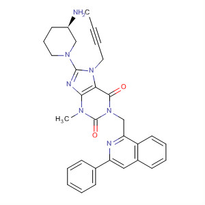 668271-51-0  1H-Purine-2,6-dione,8-[(3R)-3-amino-1-piperidinyl]-7-(2-butynyl)-3,7-dihydro-3-methyl-1-[(3-phenyl-1-isoquinolinyl)methyl]-