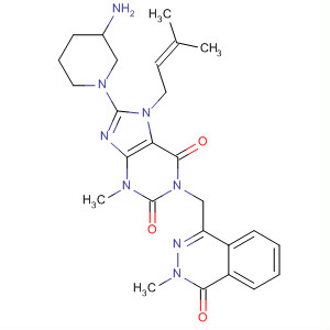 668271-81-6  1H-Purine-2,6-dione,8-(3-amino-1-piperidinyl)-1-[(3,4-dihydro-3-methyl-4-oxo-1-phthalazinyl)methyl]-3,7-dihydro-3-methyl-7-(3-methyl-2-butenyl)-