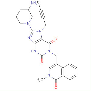 668271-92-9  1H-Purine-2,6-dione,8-(3-amino-1-piperidinyl)-7-(2-butynyl)-1-[(1,2-dihydro-2-methyl-1-oxo-4-isoquinolinyl)methyl]-3,7-dihydro-