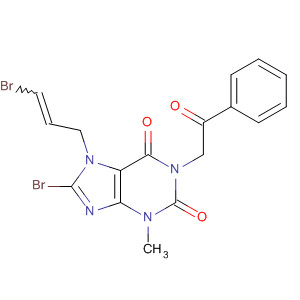 668272-01-3  1H-Purine-2,6-dione,8-bromo-7-(3-bromo-2-propenyl)-3,7-dihydro-3-methyl-1-(2-oxo-2-phenylethyl)-