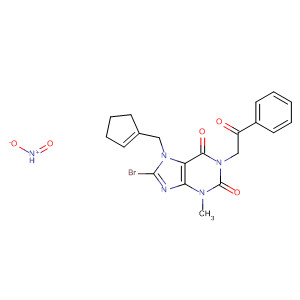 668273-54-9  1H-Purine-2,6-dione,8-bromo-7-(1-cyclopenten-1-ylmethyl)-3,7-dihydro-3-methyl-1-[2-(2-nitrophenyl)-2-oxoethyl]-