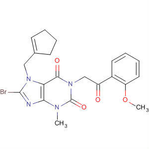 668273-55-0  1H-Purine-2,6-dione,8-bromo-7-(1-cyclopenten-1-ylmethyl)-3,7-dihydro-1-[2-(2-methoxyphenyl)-2-oxoethyl]-3-methyl-