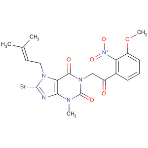 668273-80-1  1H-Purine-2,6-dione,8-bromo-3,7-dihydro-1-[2-(3-methoxy-2-nitrophenyl)-2-oxoethyl]-3-methyl-7-(3-methyl-2-butenyl)-