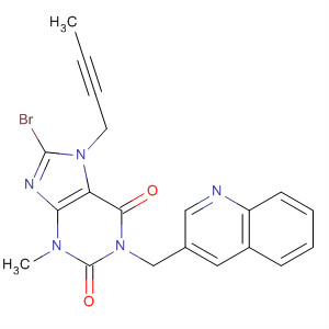 668275-33-0  1H-Purine-2,6-dione,8-bromo-7-(2-butynyl)-3,7-dihydro-3-methyl-1-(3-quinolinylmethyl)-