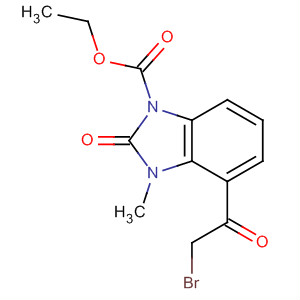 668275-93-2  1H-Benzimidazole-1-carboxylic acid,4-(bromoacetyl)-2,3-dihydro-3-methyl-2-oxo-, ethyl ester 668275-93-2  1H-Benzimidazole-1-carboxylic acid,4-(bromoacetyl)-2,3-dihydro-3-methyl-2-oxo-, ethyl ester