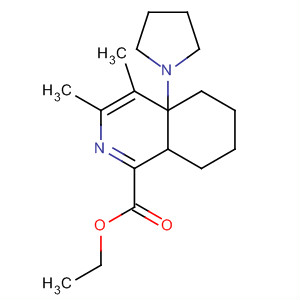668276-39-9  1-Isoquinolinecarboxylic acid,4a,5,6,7,8,8a-hexahydro-3,4-dimethyl-4a-(1-pyrrolidinyl)-, ethyl ester