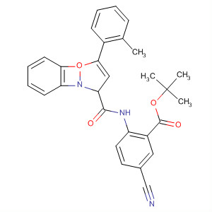 668970-20-5  Benzoic acid,5-cyano-2-[[[5-(2-methylphenyl)-1,2-benzisoxazol-3-yl]carbonyl]amino]-,1,1-dimethylethyl ester