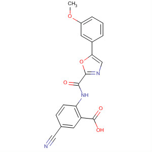 668972-95-0  Benzoic acid,5-cyano-2-[[[5-(3-methoxyphenyl)-2-oxazolyl]carbonyl]amino]-