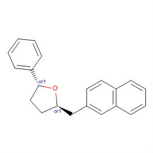 670229-16-0  Furan, tetrahydro-2-(2-naphthalenylmethyl)-5-phenyl-, (2R,5R)-rel-