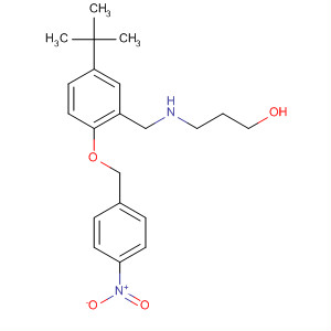 671756-97-1  1-Propanol,3-[[[5-(1,1-dimethylethyl)-2-[(4-nitrophenyl)methoxy]phenyl]methyl]amino]-