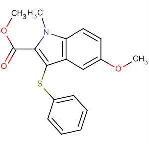 671783-31-6  1H-Indole-2-carboxylic acid, 5-methoxy-1-methyl-3-(phenylthio)-, methylester