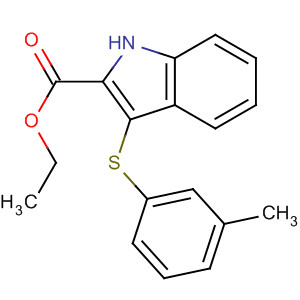 671783-46-3  1H-Indole-2-carboxylic acid, 3-[(3-methylphenyl)thio]-, ethyl ester
