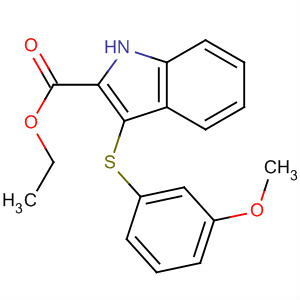 671783-48-5  1H-Indole-2-carboxylic acid, 3-[(3-methoxyphenyl)thio]-, ethyl ester