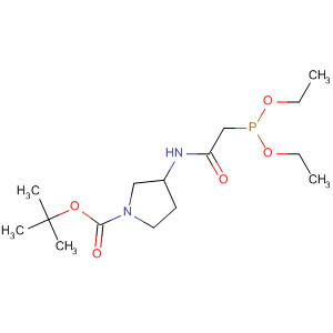 672958-01-9  1-Pyrrolidinecarboxylic acid, 3-[[(diethoxyphosphinyl)acetyl]amino]-,1,1-dimethylethyl ester, (3R)-