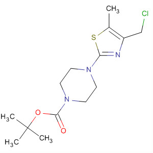 675149-85-6  1-Piperazinecarboxylic acid, 4-[4-(chloromethyl)-5-methyl-2-thiazolyl]-,1,1-dimethylethyl ester