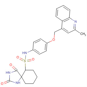 675184-90-4  1,3-Diazaspiro[4.5]decane-6-sulfonamide,N-[4-[(2-methyl-4-quinolinyl)methoxy]phenyl]-2,4-dioxo-