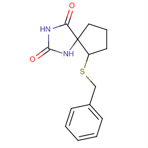 675185-02-1  1,3-Diazaspiro[4.4]nonane-2,4-dione, 6-[(phenylmethyl)thio]-
