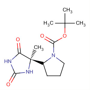 675185-25-8  1-Pyrrolidinecarboxylic acid,2-[(4R)-4-methyl-2,5-dioxo-4-imidazolidinyl]-, 1,1-dimethylethyl ester,(2R)-