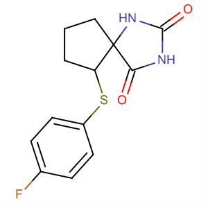 675185-80-5  1,3-Diazaspiro[4.4]nonane-2,4-dione, 6-[(4-fluorophenyl)thio]-
