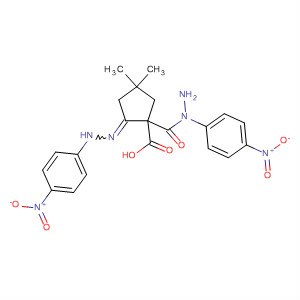 67566-21-6  Cyclopentanecarboxylic acid,4,4-dimethyl-2-[(4-nitrophenyl)hydrazono]-, 2-(4-nitrophenyl)hydrazide