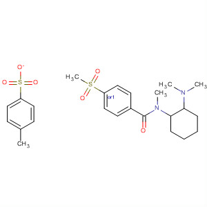 67579-10-6  Benzamide,N-[2-(dimethylamino)cyclohexyl]-N-methyl-4-(methylsulfonyl)-, trans-,mono(4-methylbenzenesulfonate)