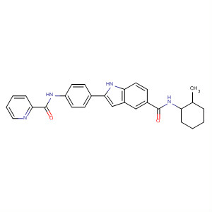 675822-68-1  1H-Indole-5-carboxamide,N-(2-methylcyclohexyl)-2-[4-[(2-pyridinylcarbonyl)amino]phenyl]-