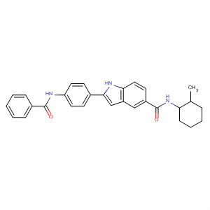 675822-75-0  1H-Indole-5-carboxamide,2-[4-(benzoylamino)phenyl]-N-(2-methylcyclohexyl)-