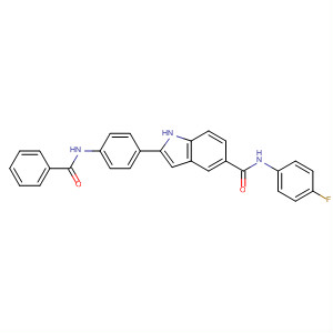 675822-80-7  1H-Indole-5-carboxamide,2-[4-(benzoylamino)phenyl]-N-(4-fluorophenyl)-
