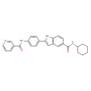 675822-92-1  1H-Indole-5-carboxamide,N-cyclohexyl-2-[4-[(3-pyridinylcarbonyl)amino]phenyl]-